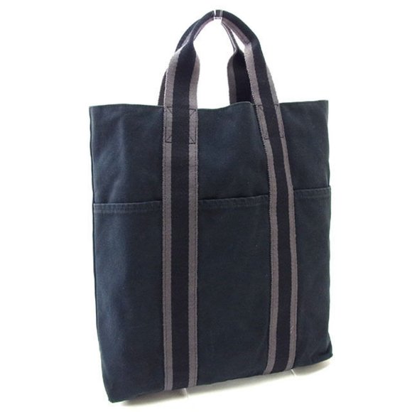 Authentic Hermes Tote bag Fourre Tout Black Grey Woman  Used - Picture 1 of 5